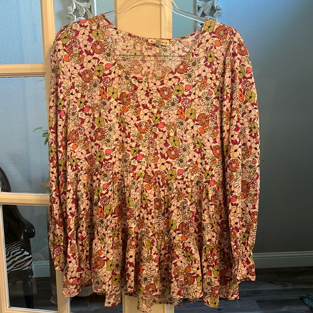Ladies Floral Top Large